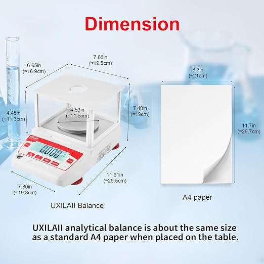Analytical Balance 100g x 0.001g GN ct Unit Laboratory Scientific Electronic Balance Scale LCD Display with RS232 for Laboratory Schools Chemical LCD Display Windshield