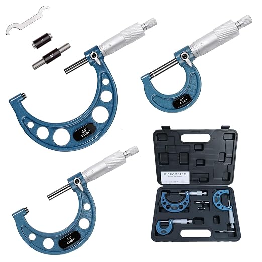 HDLNKAK Digital Dial Indicator Bore Gauges (2"-6"/0.0005") & 0-3" Micrometer Set – Precision Cylinder Measurement & Laser-Etched Machinist Tools Combo