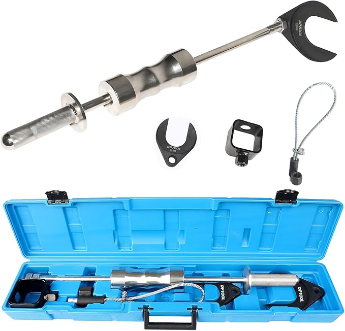 DPTOOL Inner CV Joint Puller Slide Hammer Front Wheel Drive Axle Half Shaft Removal Tool Kit Heavy Duty 10 Pounds Slide Hammer 63mm 48mm CV Joint Fork Adapter Attachments with Ball Joint Removal Tool