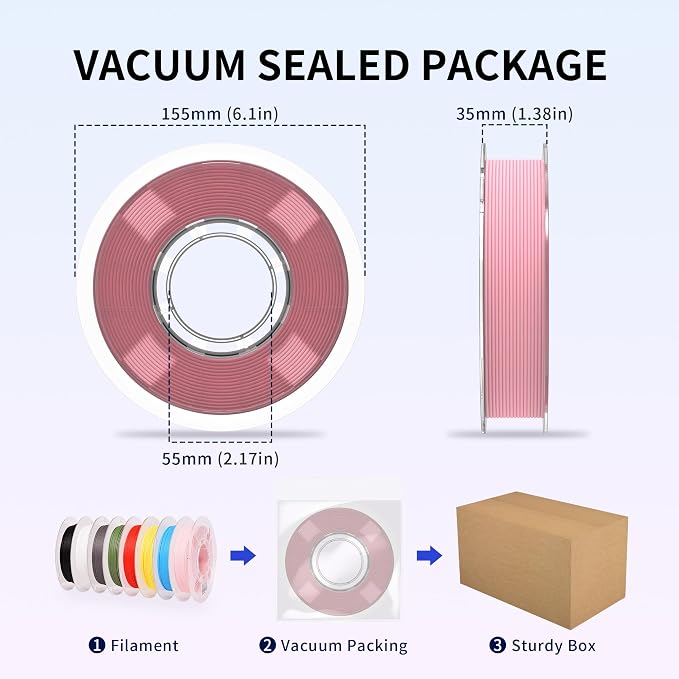 RAMBERY Matte PLA Filament Bundle 1.75mm, 8 Colors 3D Printer Filaments Dimensional Accuracy +/- 0.02mm, 8 Pack Multicolors Fit Most FDM Printers, 200gX8 Spools