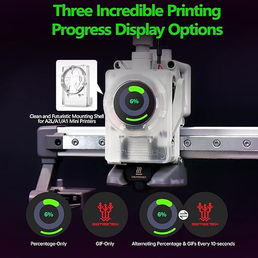 BIGTREETECH Panda Knomi + Plastic Shell, Toolhead Screen Upgrade Kit for Bambu-Lab A2L A1 A1 Mini, Customize Your Own UI, Plug and Play
