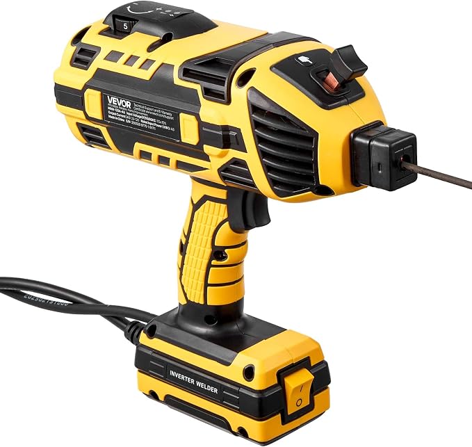 VEVOR Portable Handheld Welding Machine, 20-120A Portable ARC Welder with 5-Level Current Adjustment & IGBT Inverter, 110V Handheld Stick Welder with Hot Start Function Fit for 1/16"-1/8" Welding Rods