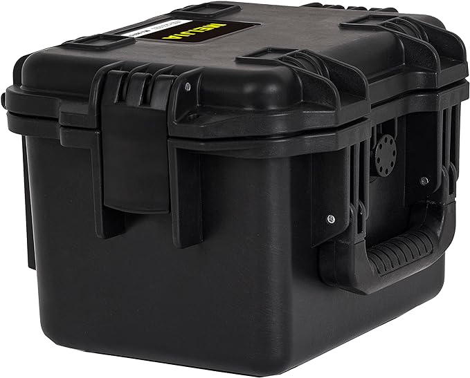 MEIJIA Premium Waterproof Hard Compact Camera Case,Hard Protective Case with customizable fit foam,Full Protection with Light&Convenient Design,Elegant Black (11.8"x9.82"x7.75")