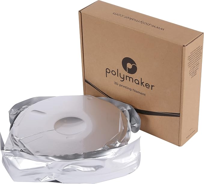 Polymaker PolySmooth PVB Filament 1.75mm 0.75kg White - Print Like PLA Filament, Easy Smoothable Post Process with IPA Alcohol