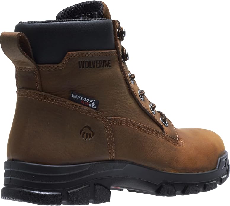 WOLVERINE Men's Chainhand Steel-Toe Waterproof 6" Boot Industrial Shoe