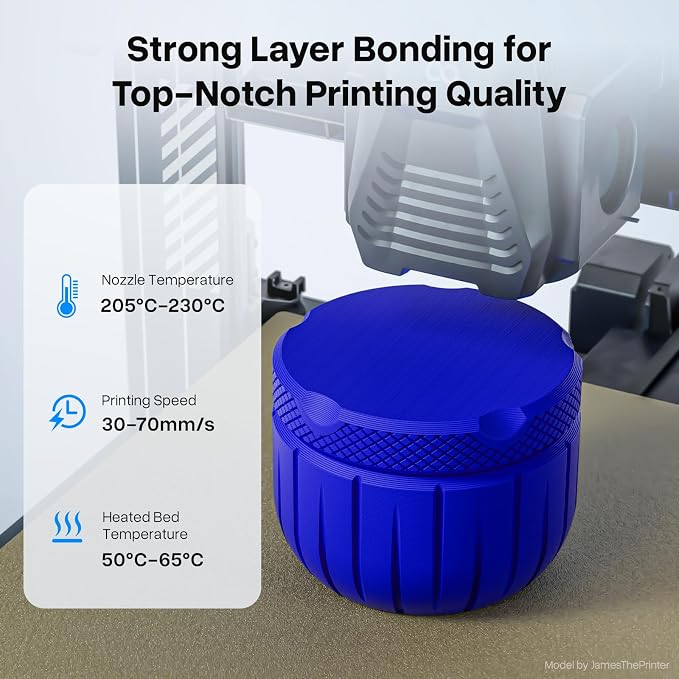 PLA+ 1.75mm 3D Printer Filament, PLA Plus with Dimensional Accuracy +/- 0.02mm, Higher Strength and Toughness, Neatly Wound, No Clogging, 4 Pack 1kg Black & White & Beige & Brown