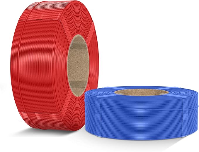 Inslogic PETG Pro Pre-Dried 3D Printer Filament 1.75 mm, High-Speed PETG Filament, Stronger Toughness, Refill (4.4lbs), Dimensional Accuracy +/- 0.02 mm, Compatible with FDM Printers, Red+Blue