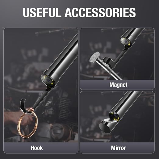 Teslong 50FT USB-C Borescope Inspection Camera with Light, Flexible Waterproof Endoscope Snake Cable, Compatible Only with iPhone 15/16, USB-C iPads & Android Phones for DIY Pipe & Drain Inspection