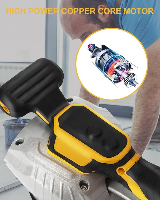 Tile Vibration Leveling Machine for Dewalt 20V Battery, Cordless Tile Vibration Machine Installation Tool 150W Tiler Vibrator with 8 Speed, Suction Cup, Digital Display for Floor (Tool Only)