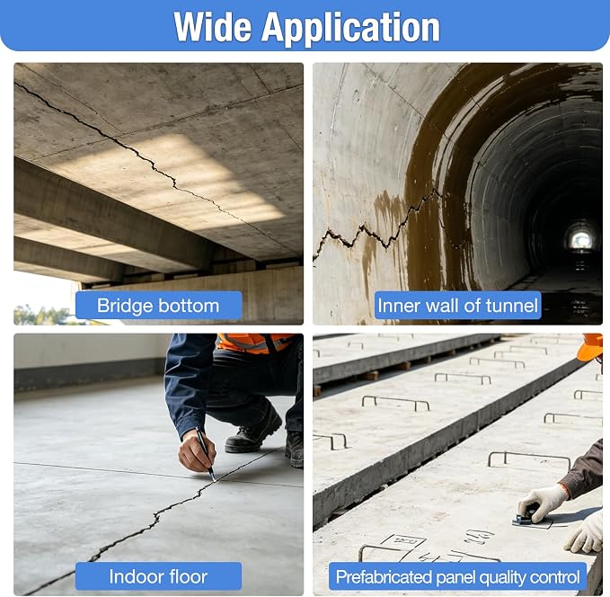Concrete Crack Monitor, Crack Monitoring Record Standard Tell-Tale Crack Monitor for the Standard and Corner Tell-Tale (3PC)