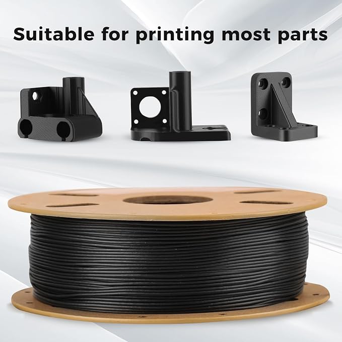 ERYONE Polypropylene Filament 1.75mm +/-0.03mm, Semi-Flexible & Ultra Tough, Chemical-Resistant,PP 3D Printing Filament, 900g/Spool, Black