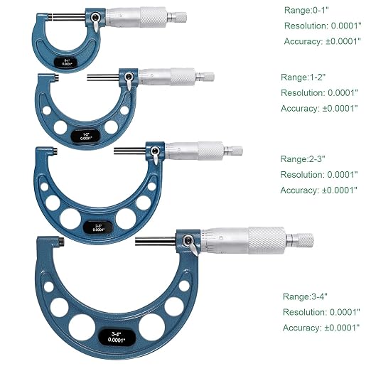 HDLNKAK Outside Micrometer Set 0-4" +Dial Indicator Bore Gauges 2"-6"/0.001" Extender Dial Bore Gauges, Cylinder Bore Gauges Measurement, Bore Gauge Set Ensuring Precision for Machinist