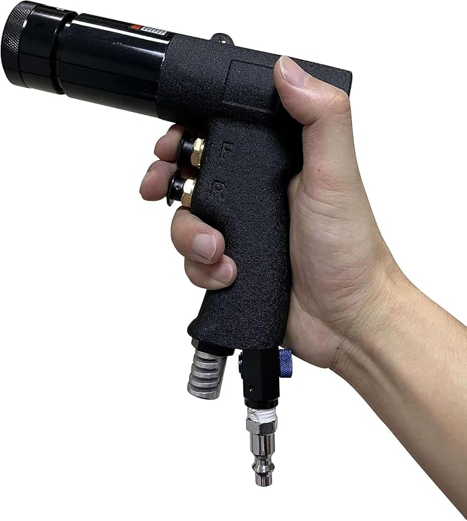 Pneumatic Rivet Nut Gun Tool, 1/4, 5/16, 3/8 inch Heavy Duty Adjustable Speed Air Rivet Gun with Mandrels Riveting Gun Kit Riveter Set Pull Rivnut Gun (804 Model)