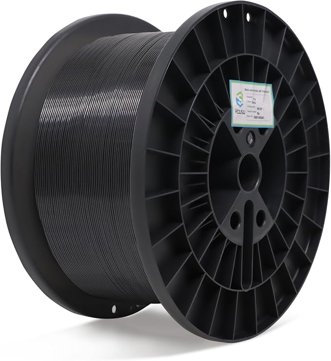 YOUSU PLA 5kg 3D Printer Filament Bundle 1.75mm, Print with Most FDM 3D Printers, 11lbs, 1 Pack 5kg Large Spool, Accuracy +/- 0.02mm, Black