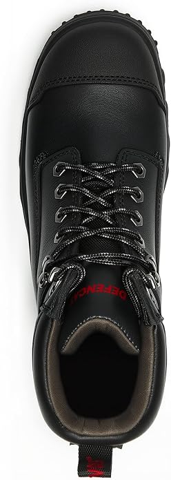 Men’s 6” & 8” Composite Toe Work Boots, Electrical Hazard Safety Boots for Men, Full-Grain Leather Construction Boots, Slip Resistant Rubber Outsole, Removable Memory Foam PU Insole
