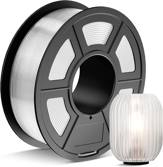 JAYO PETG Filament 1.75mm Clear 1.1 KG, Strong Toughness PETG 3D Printer Filament Dimensional Accuracy +/- 0.02 mm, 2.4lbs Spool Fits for Most FDM 3D Printers