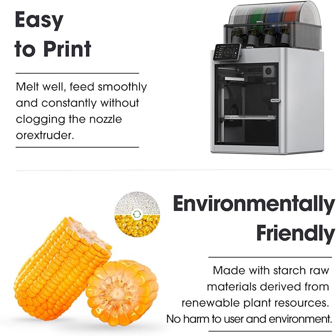eSUN PLA Basic Filament 1.75mm, 3D Printer Filament High Speed PLA for Fast Printing, 1KG Spool (2.2 LBS) 3D Printing Filament for High Speed 3D Printers, Orange