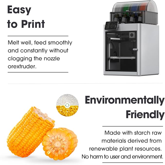 eSUN PLA Basic Filament 1.75mm, 3D Printer Filament High Speed PLA for Fast Printing, 1KG Spool (2.2 LBS) 3D Printing Filament for High Speed 3D Printers, Light Grey