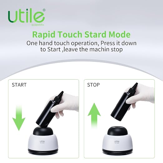 Utile Mini Vortex Mixer with Touch Function, Lab Paint Shaker, Lab Vortexer for Tubes,Include 120 pcs Stainless Steel Mixing Balls, 4424.3004.1B