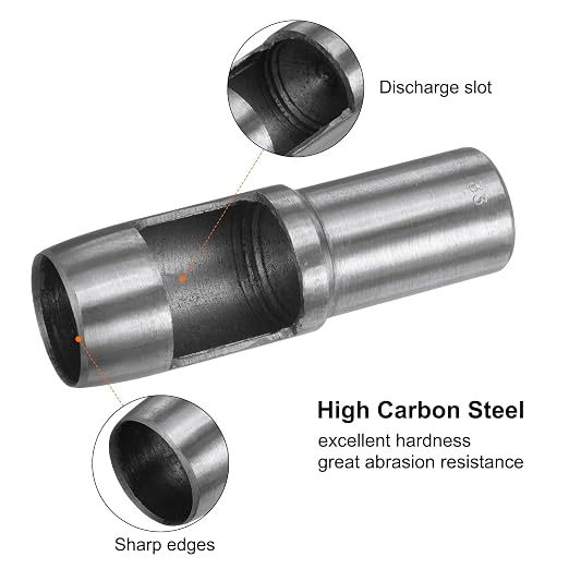 HARFINGTON Hollow Punch for Leather 33mm Round Hole Punch Tool for Belt Puncher Carbon Steel Single Punch for Watch Belts Cut Leather Craft Rubber Paper Fabric Plastic Soft Material