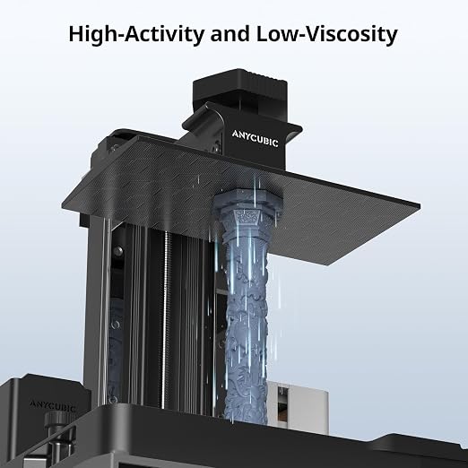 ANYCUBIC High Speed 3D Printer Resin 2.0, Print Up to 3X Faster, Particularly Apply for Large-Size 3D Printing Models, Low Odor (High Speed Grey, 4kg)
