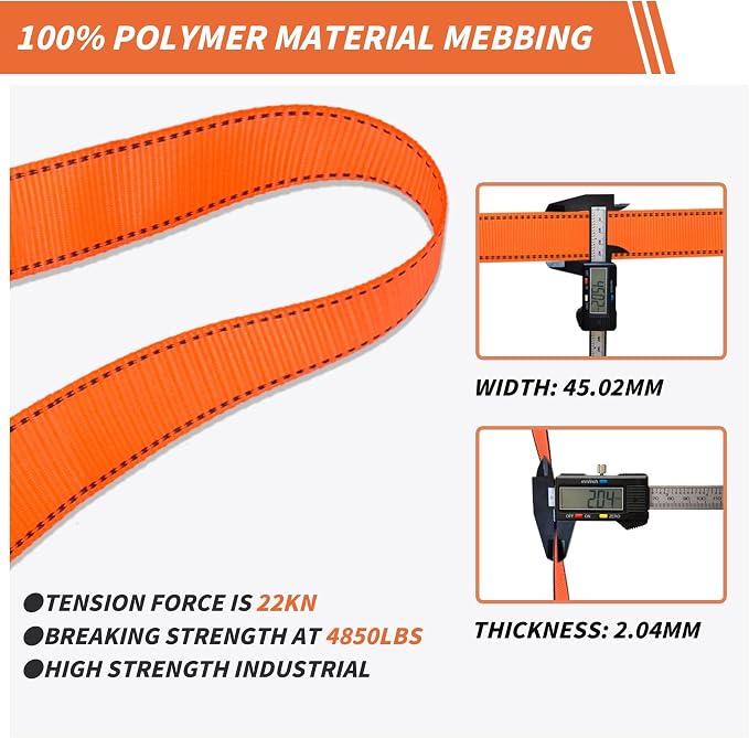 DIJJIG Safety Harness Fall Protection Kit Full Body Roofing Harnesses With Internal Shock Absorbing Lanyard, Orange Safety Harness For Construction OSHA/ANSI Compliant