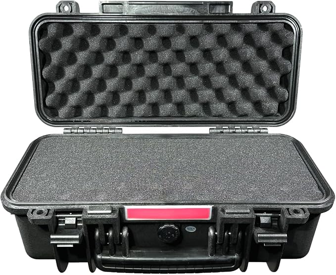 DCB Cases - Element 4802F | 19 x 9 x 8 Ext Dim | IP67 Waterproof | Pluck Foam Insert | Foldable Handle | Pressure Control Valve | Resin-Reinforced Injection Molded Plastic | 2 Latch Lid Close