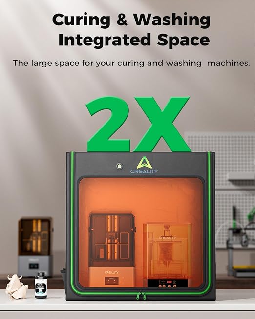 Creality Official Resin 3D Printer Enclosure with Fan Interface, 1000x500x1000mm Extra Large Space 3D Print Cover, Constant Temperature Dustproof Isolate Noise, Compatible with LCD Resin UV 3D Printer