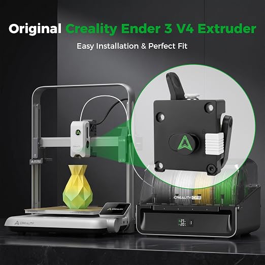 Creality Ender 3 V4 Extruder, Official Ender 3 V4 Extrusion Kit Direct Drive Extruder Dual Gear Smooth Feeding High Speed Printing Extruder for Ender 3 V4