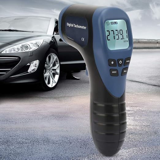 Noncontact Digital Tachometer Digital RPM Meter Handheld Digital Tachometer Noncontact Tachometer Speed Gauge Tester for Motors Electric Fans Paper Making