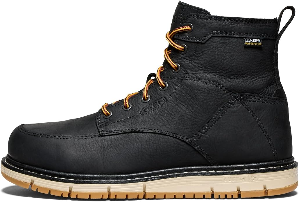 KEEN Utility Men's San Jose 6" Alloy Toe Waterproof Wedge Work Boots