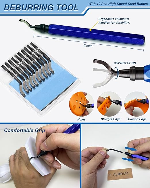 124Pcs 3D Printing Accessory Tools with Tool Bag for Remove/Trim and Finish 3D Print Includes Deburring Tool, Nozzle Cleaning, Removal Scrapers, Finishing Tools,etc.