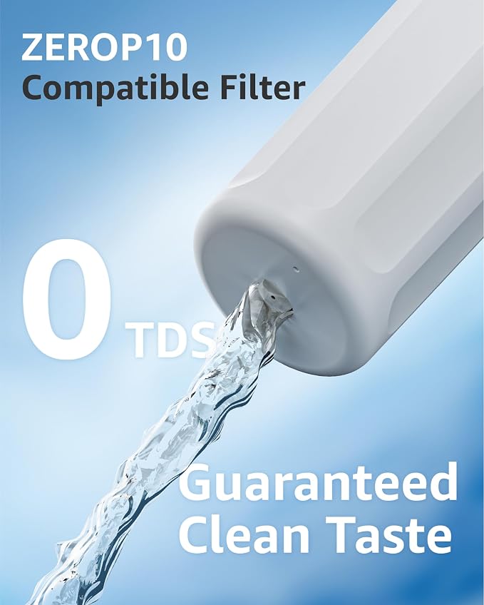 Upgraded Water Filter Replacement Fit for New Culligan Pitcher and Dispenser ZEROF01 Water Filter, 0 TDS, Reduce Lead, Mercury, Chlorine and Contaminants by DRINKCLEAR, 3 Pack
