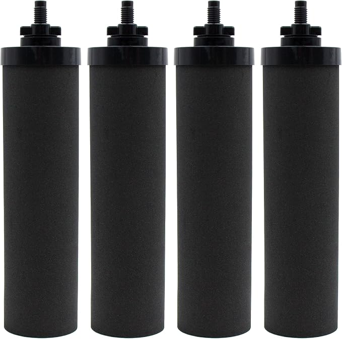 Water Filter Replacement for Berkey® BB9-2 Black Carbon Filters | Compatible with Berkey Gravity Water Filter System, Pack of 4