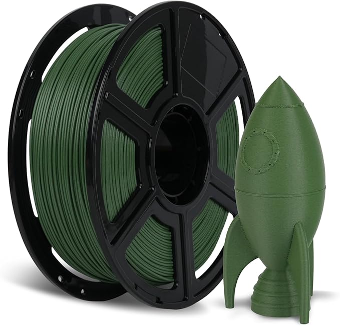 FLASHFORGE Carbon Fiber PETG Filament 1.75mm Grass Green, Reinforced 3D Printer Filament 1kg, Lightweight & High-Strength PETG-CF Filament, Strong & Easy to Print