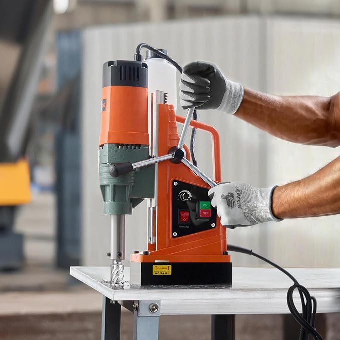 VEVOR 1550W Mag Drill Press, 2" Core Drilling Machine, 2922 lbf 0-550 RPM Variable Speed Portable Magnetic Drill, Heavy Duty Metal Hole Cutter for I-Beam Steel Fabrication, Workshop & DIY Work | Drilling Machine for I-Beam Steel Fabrication, Workshop &...