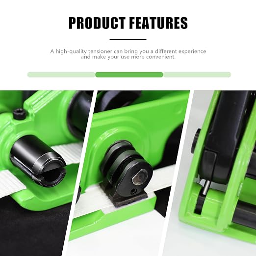 Heavy Duty Banding Strapping Tensioner & Cutter Manual Packaging Tools Windlass for 1/2"-3/4" Width Polyproplyn Poly Woven Composite Cord Strap(Compatible Polyester)