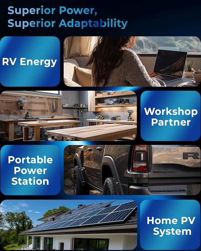4000 Watt Pure Sine Wave Inverter, DC 12V to 120V AC Power Inverter for Vehicle, RV, Truck, Off-Grid, Car Power Inverter with 4 AC Outlet, 20W USB-C, 5V/3.1A USB, Remote & Panel Control, Surge 8000W