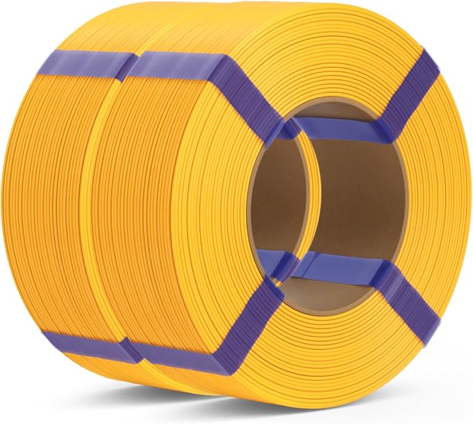 PLA Basic Refill Filament 1.75mm, No Spool 3D Printer Filament, Dimensional Accuracy +/- 0.02mm, Fits for Most FDM 3D Printers, 2KG Sunflower Yellow
