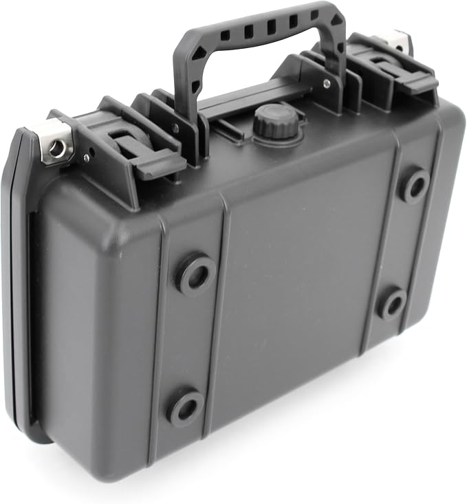 CASEMATIX 12" Waterproof Hard Case with Customizable Foam for Portable Electronics, Tools and Accessories - Hard Shell Plastic Case with Pre-Diced Travel Case Foam Interior