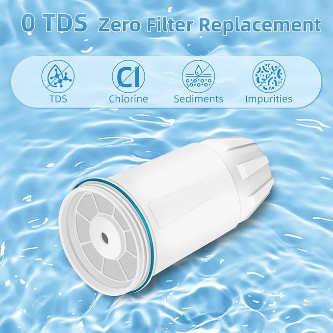 Upgraded Water Filters Replacement for ZERO Water Pitcher, 6 Pack Water FiltersReplacement for ZR-001, ZR-017, ZD-010RP, ZP-010, 5 Stage Filter System, Reduce Lead, TDS by APPLIANCEMATES