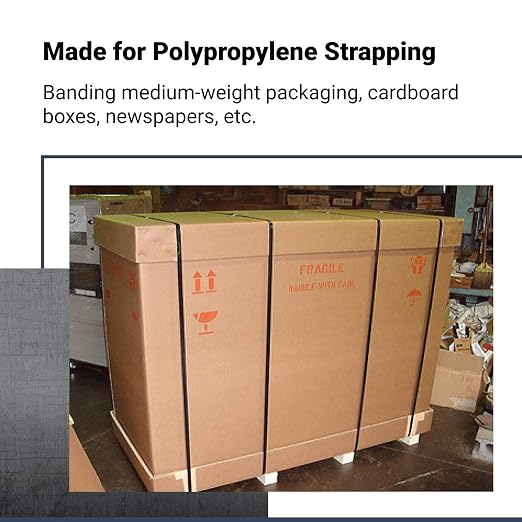 IDL Packaging C-3005 Heavy-Duty Sealer & Crimper for 5/8” Polypropylene (PP) Strapping - Heat-Treated Durable Tool with Ergonomic Design - Long Handles Mean Less Effort in Closing The Seal