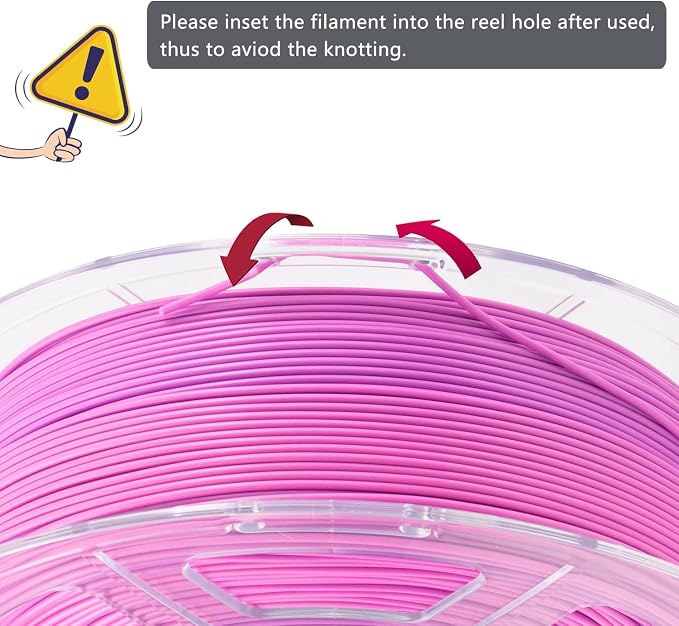 iSANMATE PLA+ Rainbow Filament, Gradient Multicolors, Color Change, 3D Printing Filament 1KG