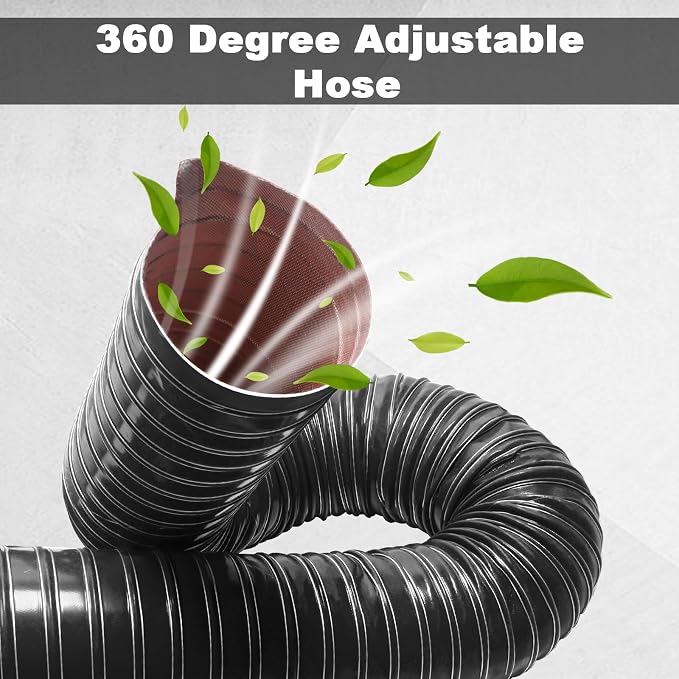 NOWBALL 4in Automotive Air Duct Hose, Length 1 Meter-3.3ft, 4" Silicone Flexible Cooling Ducting, 101mm High Heat Brake Exhaust Hose for Car, Garage, Dryer Air System Black