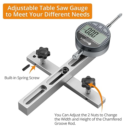 Neoteck 1" Digital Indicator Table Saw Gauge + 1" Digital Indicator Set