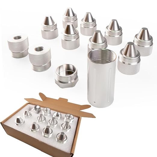 1.375''X24 Cone Shaped Parts Stainless Steel Aluminium Replacemet Sealed End (Silvery, 1.375''X24)