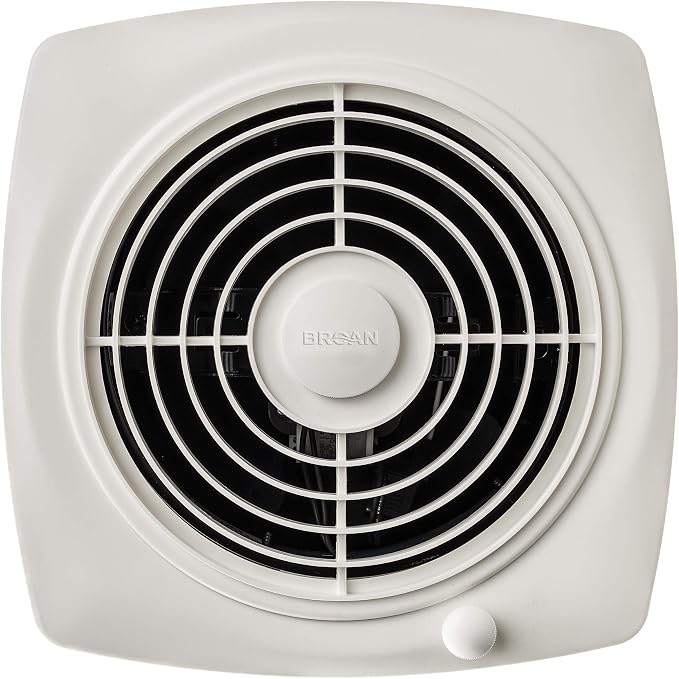 Broan-NuTone 509S Through-the-Wall Ventilation Fan, White Cover, On/Off Switch, 200 CFM, 8.5 Sones, 8"