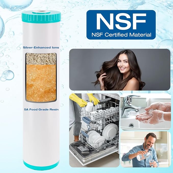 H&G Lifestyles Water Softener Cartridge,Replacement for 20 x 4.5 | Whole House Water Filter,Cation Ion Exchange Resin,Remove Calcium Magnesium,Compatible with 20 Inches Filter Housing