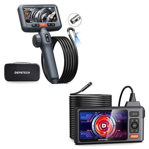 DEPSTECH DS650 210° Two-Way Articulating Borescope with Dual Lens, Industrial Endoscope with Lights, DS520 50FT Sewer Inspection Camera,DEPSTECH 1080P Dual Lens Endoscope Camera