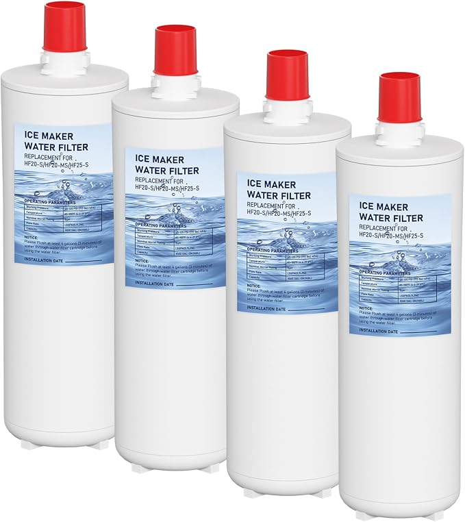 HF20-S HF20-MS HF25-S Water Filter Replacement Compatible with 3M High Flow Series Cartridge HF20-S, 5615103/HF20-MS, 5615109/HF25-S,5615203, Water Filtration System 4-Packs